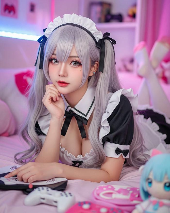 Gái xinh cosplay hầu gái 1 Gái xinh cosplay hầu gái 1