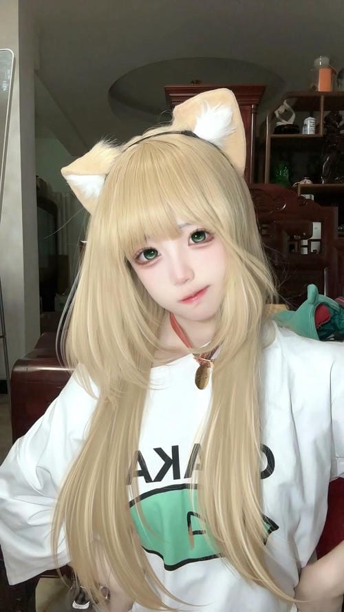 Ảnh gái xinh cosplay mèo yêu tóc vàng như idol quốc dân Ảnh gái xinh cosplay mèo yêu tóc vàng như idol quốc dân