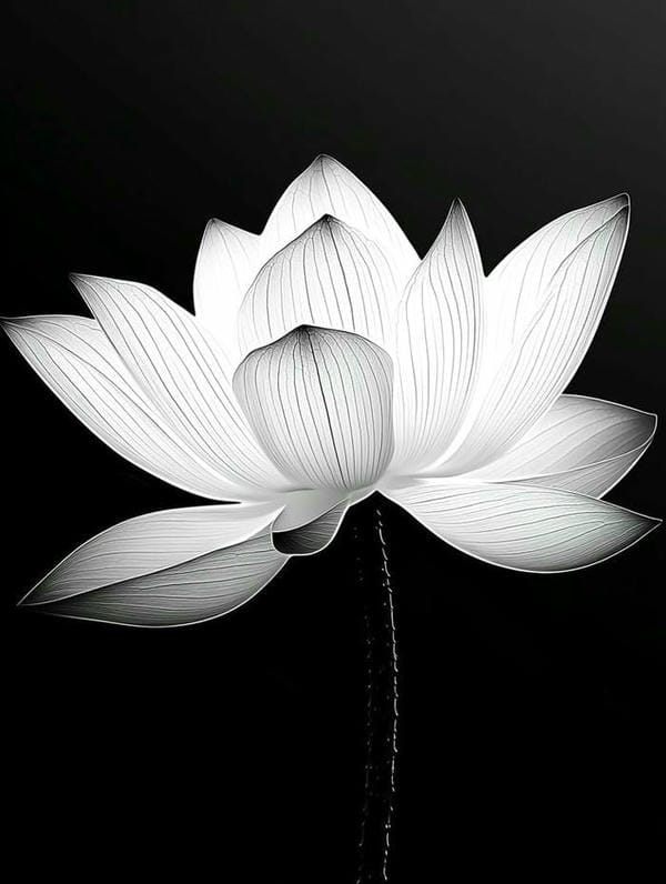 Ảnh hoa sen đen trắng Ảnh hoa sen đen trắng