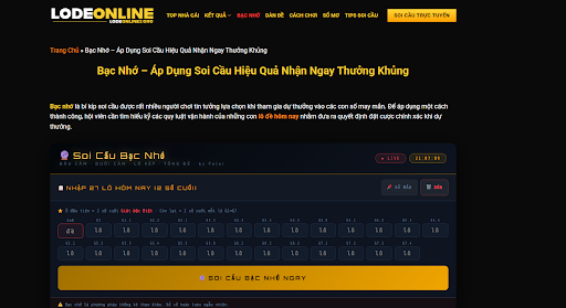 Lô Đề Bạc Nhớ Là Gì 1